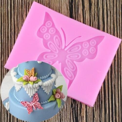 3D Silicone Mold Butterfly Shaped Fondant Cake Mold Baking Cooking Tools Sugar Cookie Jelly Pudding Decoration Tools