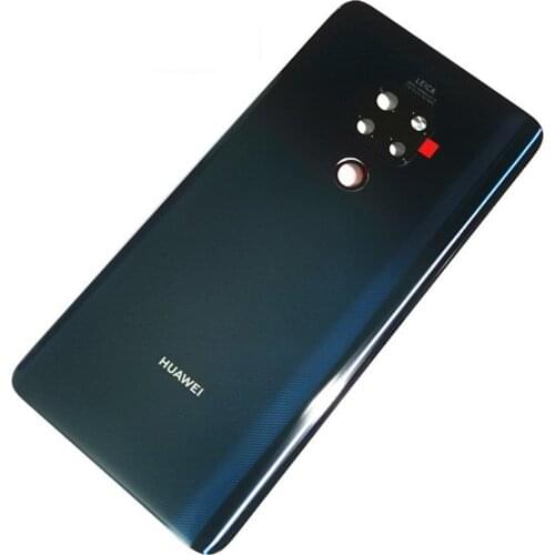 Original Material Glass Rear Housing Door For Huawei Mate 20 X Back Battery Cover Case with Camera Lens + Adhesive For Mate 20X