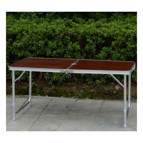 120*60CM Portable Folding Office Desk Aluminium Alloy Beach Table Adjustable Camping Table Barbecue Picnic Table With Hole