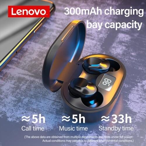 New Lenovo XT91 True Wireless Earbuds Bluetooth 5.0 TWS Earphone 300mAh 100H Stand by Type-C Touch Control With Mic Support Siri