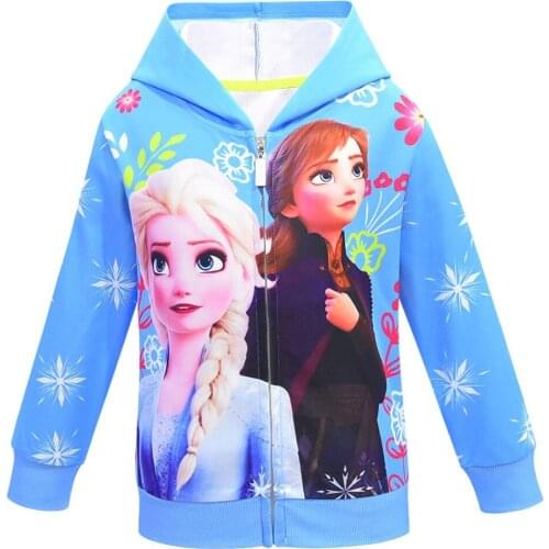 Disney Spring Kids Girls Cartoon Elsa Anna Jacket Coats Clothes Children Fashion Frozen Coat Tops Little Girls Clothing