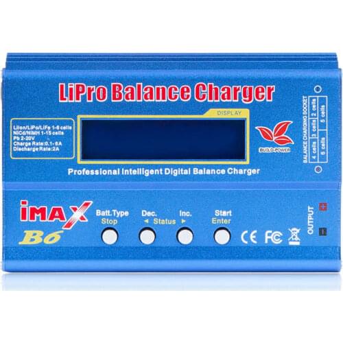Imax B6 12V Battery Charger 80W Lipro Balance Charger Nimh Li-Ion Ni-Cd Digital Rc Charger 12V 6A Power Adapter Charger(No Plug)