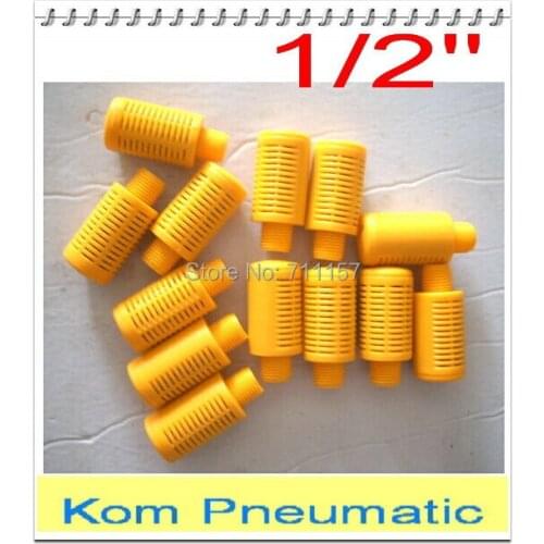 100pcs/lot 1/2" 1/2 inch Pneumatic Plastic Air Exhaust Silencer Muffler Noise Filter Connector BSL PSL 04