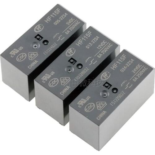 2PCS/Lot Relay JQX-115F HF115F-005 012 024 048-2ZS4 8A 8PIN