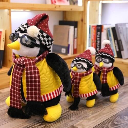 25cm 45cm Cute Friends Around Penguin Plush Toy Friends Sixsome Doll Hugsy Haji Penguin Plush Toy for gifts