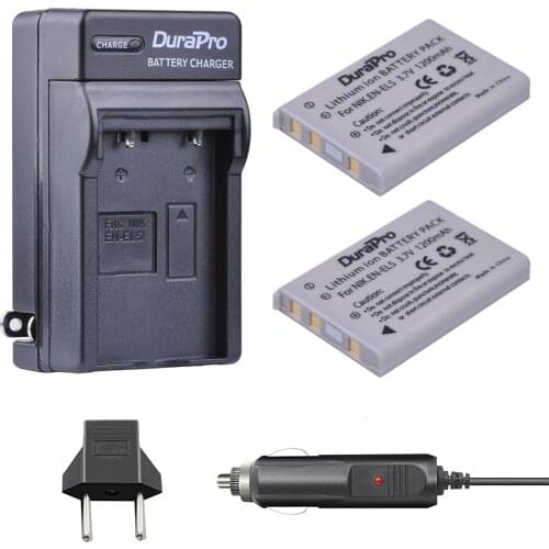 2X 1200mAH EN-EL5 EN EL5 EnEl5 Camera Battery +Car Charger + EU plug for Nikon MH-61 P100 P4 P500 P510 P5000 P5100 P6000 P80 P90