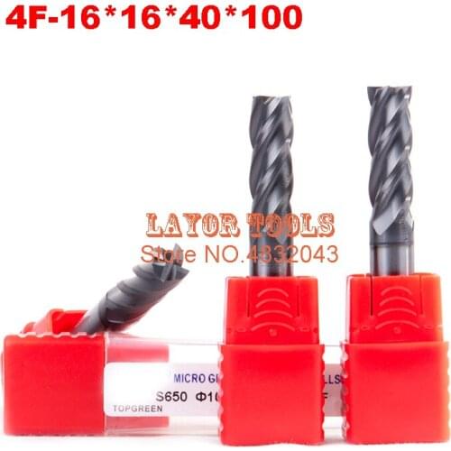4f-16*16*40*100,hrc50,carbide End Mills , Carbide Square Flatted End Mill ,,coating:nano, The Lather,boring Bar,cnc,machine