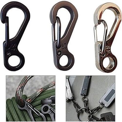 5pcs/lot Spring Buckle Snap Alloy Nickel-free Plating Mini Key Ring Carabiner Bottle Hook Camping Accessories