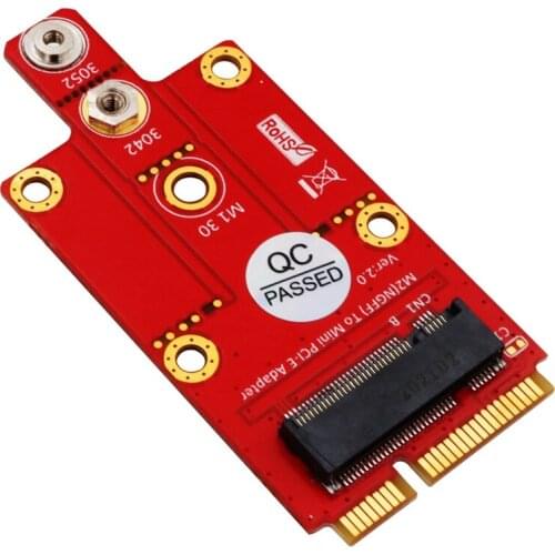 M.2 Key B to Mini PCI-E Adapter for 3G / 4G / 5G Module Supports 3042/3052 Type M.2 Key B Card Dimension