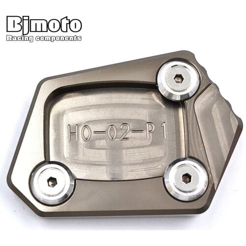 BJMOTO Motorcycle CNC Aluminum Side Stand Enlarger For Honda CBR 600RR 650F 600F 500R 250R 250F CB500F Kickstand Extension Pad