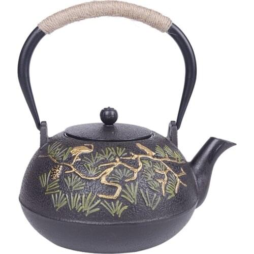 Teapot, iron teapot, hot water teapot, teapot 1200 ml water, kung fu tea set