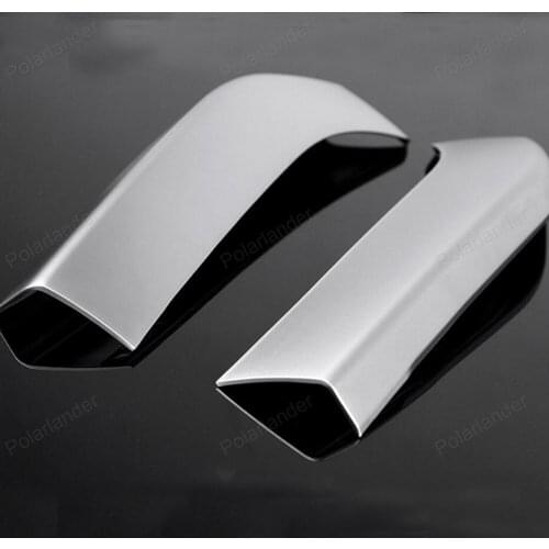 1 Pair Rear Air Vent Frame Decorative ABS Chrome Sticker Trim Cover for B/MW X5 F15 2014 2015 2016 Interior Car Styling
