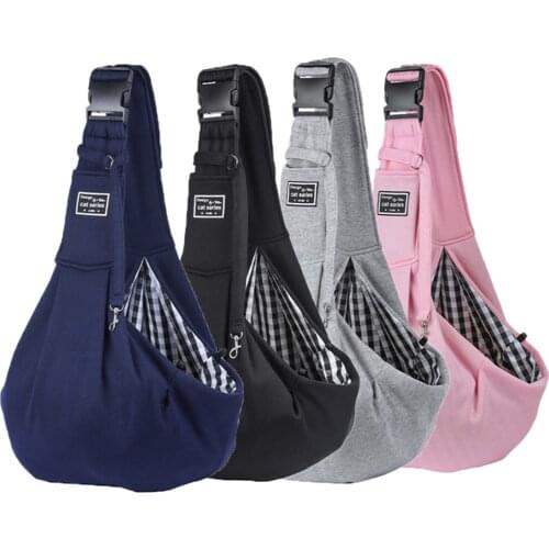 Reversible Pet Sling Carrier Bag,Hand Free Adjustable Podded Cotton Strape Breathable Tote Shoulder Bag,Suitable for Puppy