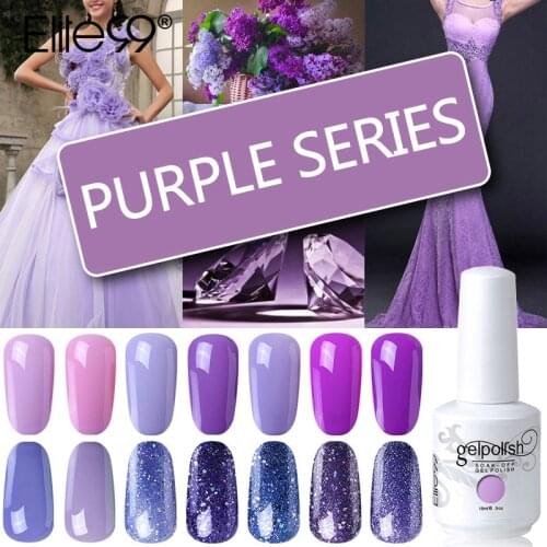 Elite99 15ml Purple Color Series Gel Nail Polish Soak Off UV Gel Varnish Nails Gellak Semi Permanent Hybrid Nail Art Gel Polish