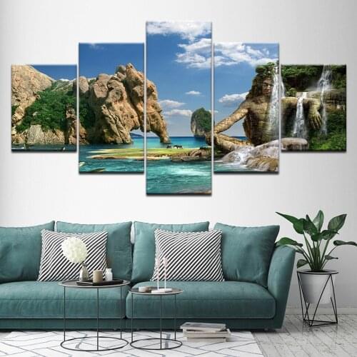 Canvas Painting Caribbean islands Caribs 5 Pieces Wall Art Painting Modular Wallpapers Poster Print for living room Home Decor