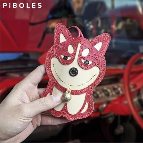 Handmade Cow Leather Key Wallet For Men Portable Householder Key Pouch Small Pull-out Car Smart Key Bag For Women Keychain