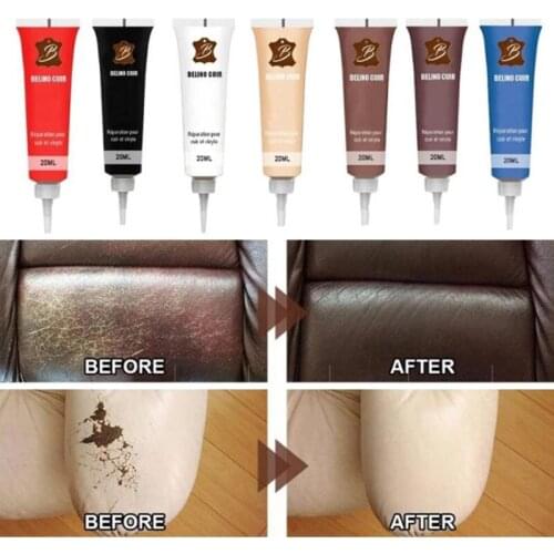 20ml Leather Repair Gel Colorful Car Repair Scratches Cracks Home Seat Leather Complementary Repair Refurbishing Cream Cleaner