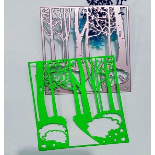 Trees, background frame Metal Cutting Dies for DIY Scrapbooking Album Paper Cards Decorative Crafts Embossing Die Cuts