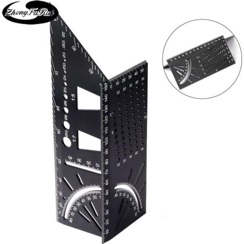 Aluminum alloy multi-function square 45 degree 90 degree angle ruler 3D carpentry stop shape setting digital caliper