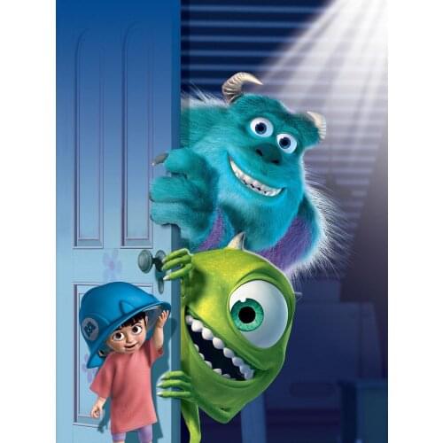 Monsters Inc Mike Sulley Giant Silk Cloth Poster Art Bedroom Decoration