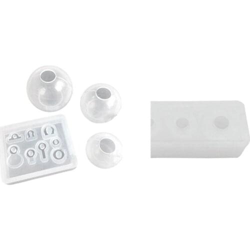4Pcs Transparent Ball Pendant Resin Mold Set Silicone Mold & 1x Silicone Mold Egg Molds Epoxy Resin