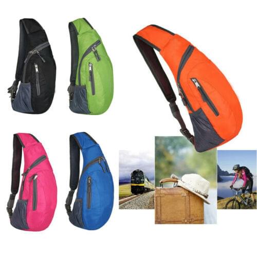 Outdoor Sport Solid Chest Waist Packs Cross Body Sling Bag Shoulder Travel Hiking Camping
