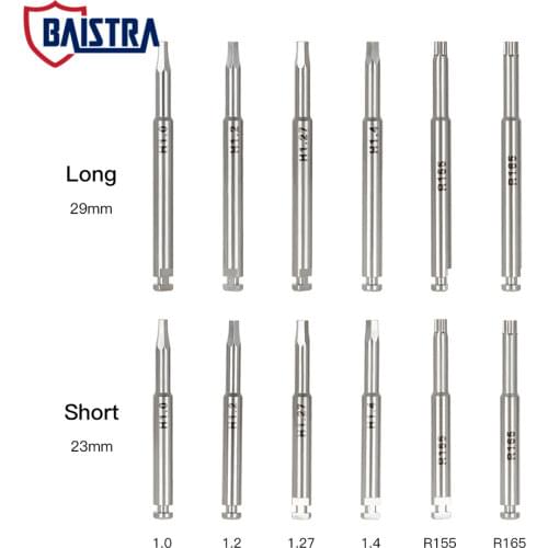 Dental Implant Screw Driver 1.0 1.2 1.27 1.4 R155 R165 Short 23mm Long 29mm for Contra Angle Low Speed Handpiece