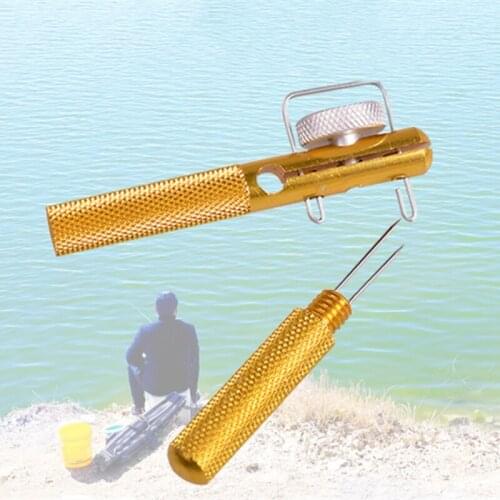 Alloy Fishing Line Knot-tying Tool Tied Hook Manual Dual Needle Wire UK STOCK Metal manual automatic hook tier Fishing Tools