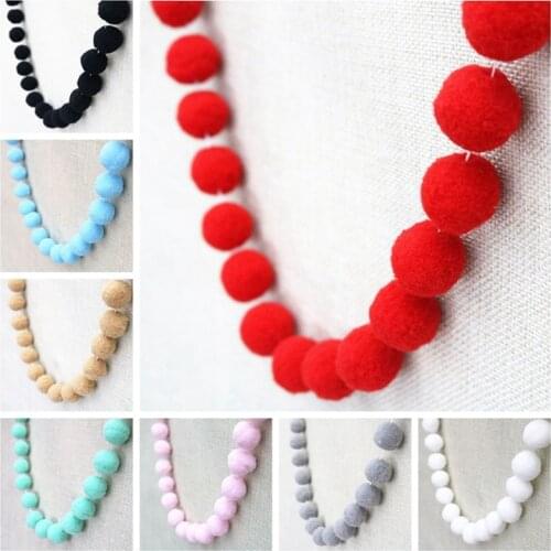 Wool Felt Ball Garland Pom Pom Hanging String Bunting Banner Xmas Party Decor