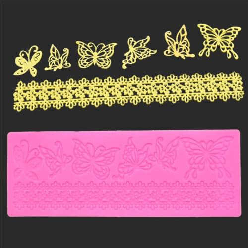 Wedding Cake Silicone Beautiful Flower Lace Fondant Mold Mousse Sugar Craft Icing Mat Pad Pastry Cake Decorating Tools