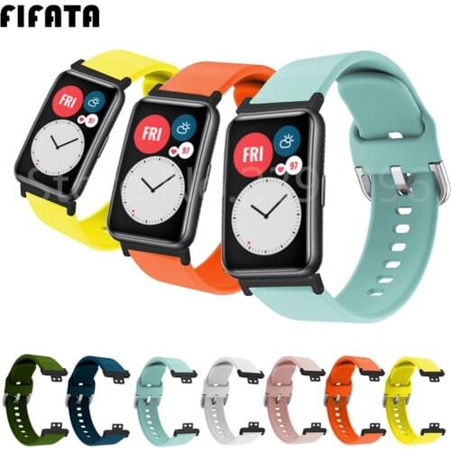 FIFATA Silicone Bracelet For Huawei Watch Fit Wristband High-quality Sports Strap For Huawei Fit Smart Watch Band Accessories