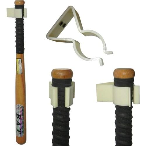 Home Office Storage Baseball Bat Rack Vertical Wall Mount Wall Holder Wall Clip W/screw 2/pk