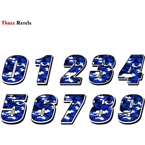 Three Ratels FTC-873# Car Styling Racing Number Camouflage Sticker Motocross Auto Stickers Bike Waterproof decals