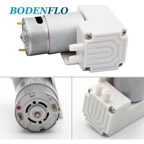 Quiet 13LPM Small Electric Diaphragm DC 12 volt 24V Air Pump Silencer 250kpa BODENFLO BD-04A