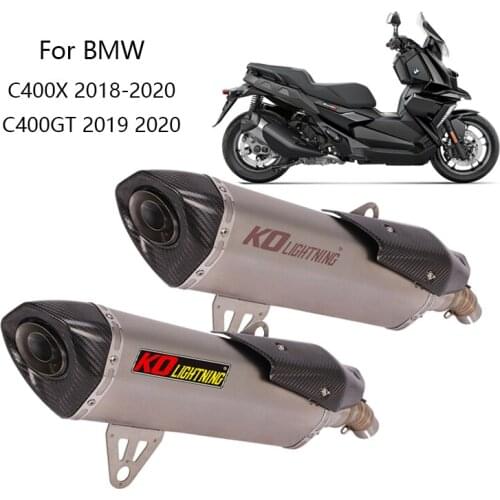 For BMW CB400X 2018-2020 C400GT 2019 2020 Motorcycle Exhaust Pipe Mid Link Pipe Slip On 51mm Muffler Escape Removable DB Killer