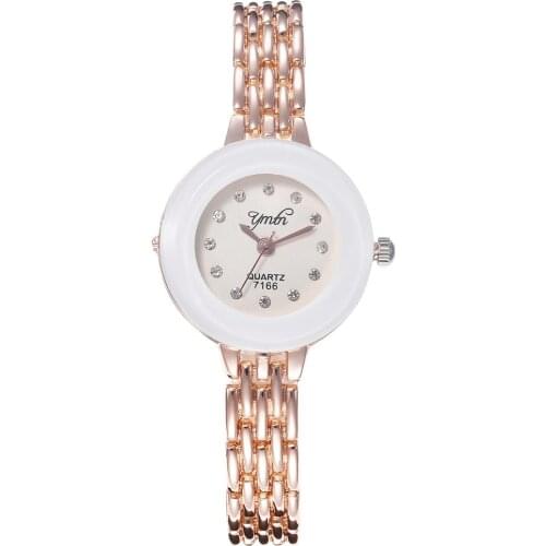 Bracelet Watches Women Luxury Brand Stainless Steel Rhinestone Wristwatches For Ladies Dress Quartz Watch
