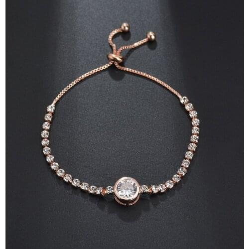 Fashion Cubic Zirconia Bracelets&Bangles For Women Stainless Steel Adjustable Bracelets Charm Crystal Jewelry Bracelet BT200281