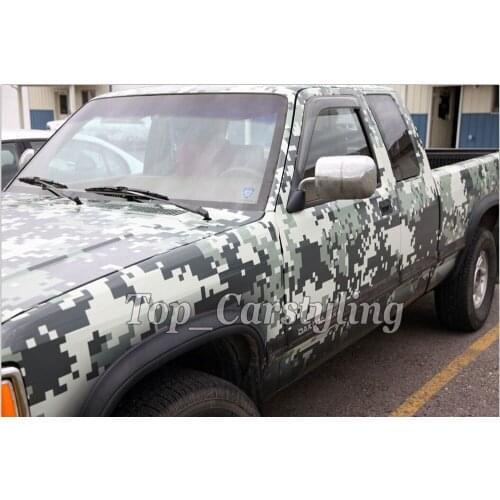 1.52x5m/roll Digital Adhesive Green Black White Camo Vinyl Wrap Camouflage Film With Bubble Free For motocycle decal graphics