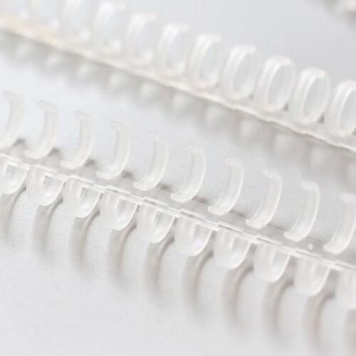 5pcs 30 Hole Loose-leaf Plastic Binding Ring Spring Spiral Rings Office Supplies