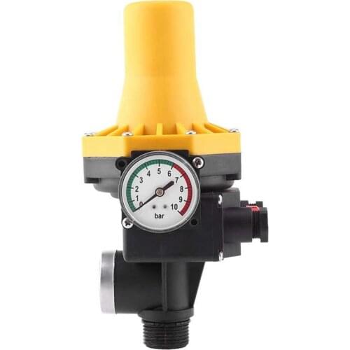 1pc Automatic Water Pump Pressure Controller 220V Electric Control Water Pump Switch with Pressure Gage