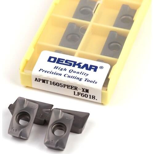 DESKAR 100%APMT1604PDER H2 M2 QM APMT1604PEER XM APMT1605PEER APMT160420PDER GW LF6018 Mill Carbide Inserts CNC Lathe Cutter
