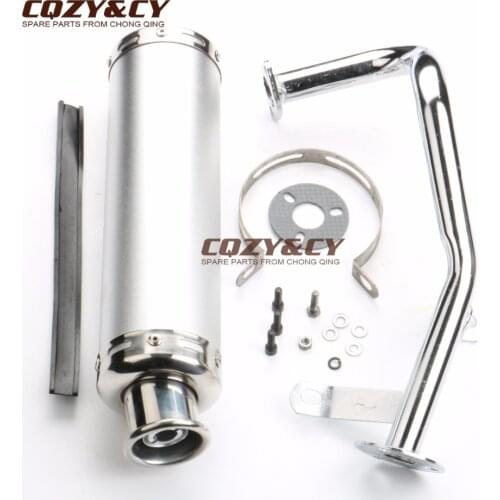 50cc Scooter Performance Exhaust and Racing Muffler for 139QMB 139QMA GY6 50cc 80cc 100cc China Scooter 4T