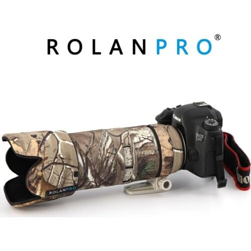 ROLANPRO Waterproof Lens Camouflage Coat Rain Cover for Canon EF 70-200mm F2.8 L IS II USM Lens Protection Sleeve Folding hood