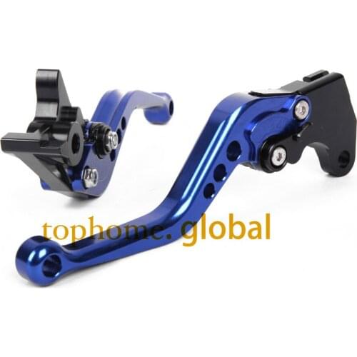 Short Size Motorcycle CNC Clutch Brake Levers For Yamaha FZS1000 FAZER 2001-2005 2002 2003 Blue&Black Handlebar Free Shipping