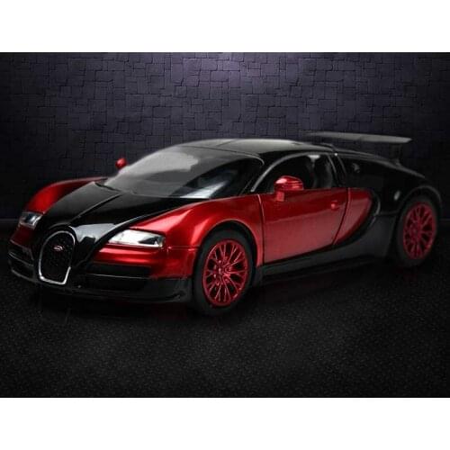1:32 Scale Bugatti Veyron coches jugetes Diecast Car Model autos a escala Pull Back Toy Cars oyuncak araba Kids Toys Gifts