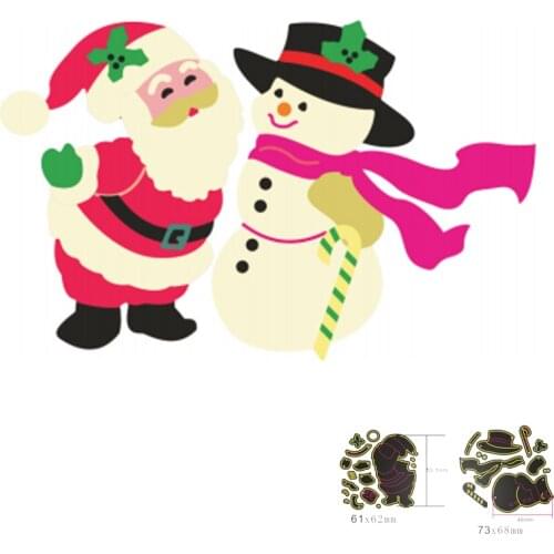 Santa Claus And Snowman Metal Cutting Dies For DIY Decorative Embossing Handcraft Paper Cards Making Die Template 2021 New
