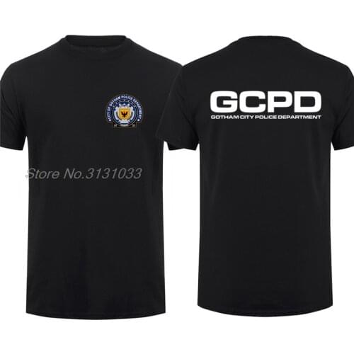 Gotham City Police T Shirt Short Sleeve GCPD SWAT Gotham T-shirt Men Cotton Tshirt Hip Hop Tees Harajuku Streetwear