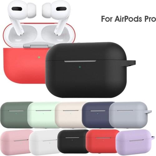 Soft Silicone Shock-Absorbing Protective Cover Case For AirPods Pro Anti-drop Scratchproof Earphones Case Box For Air Pods Pro