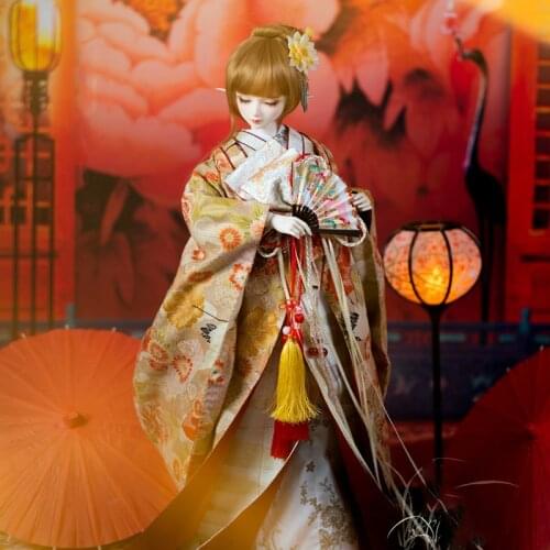 1/6 1/4 1/3 BJD Clothes Japanese Ancient Costume Oiran Kimono Outfit for BJD/SD Girl ID72 80cm Strong Uncle Doll Accessories 178