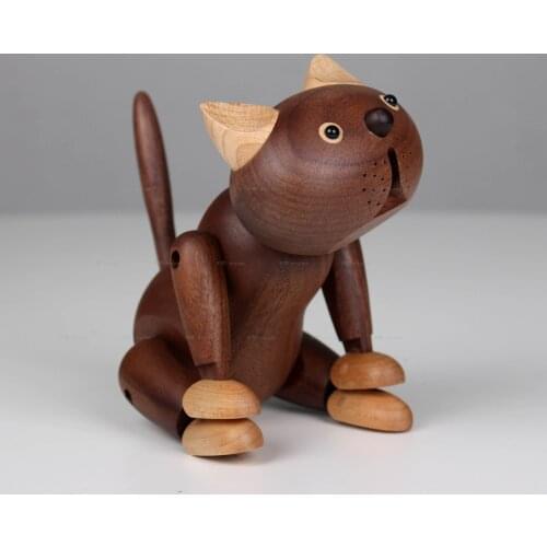 Original wood products big face cat creative home crafts ornaments